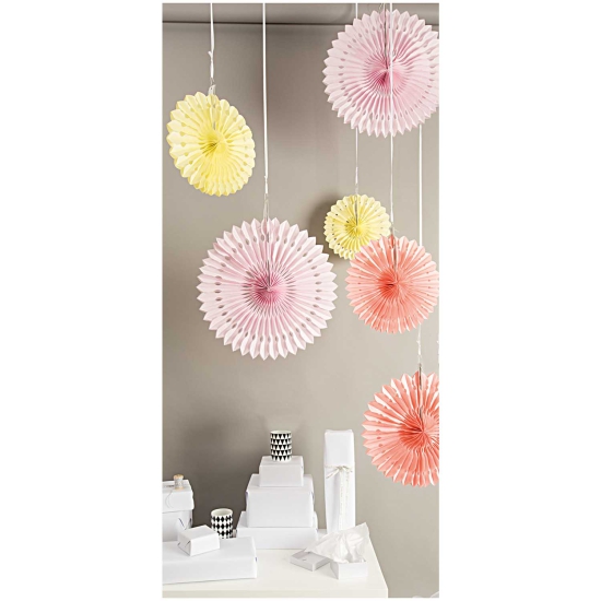 Rico Design - YEY! Let's Party -  Wabenpapier Blumen -  Sommer - 3 Stück