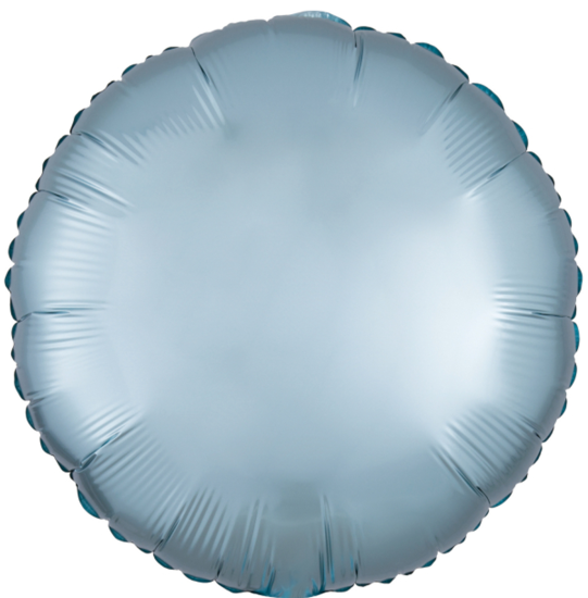 Folienballon - rund - Pastell Blau - Seide - Silk - 43 cm