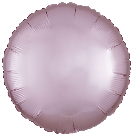 Folienballon - rund - Pastell Rosa - Seide - Silk - 43 cm