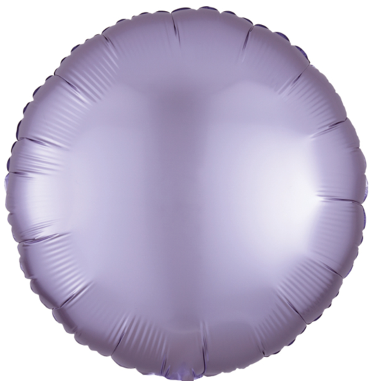 Folienballon - rund - Pastell Lila - Seide - Silk