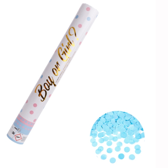 Gender Reveal - Konfetti-Kanone - Cannon Shooter - Blau - Junge
