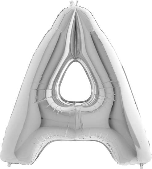 Folienballon - Riesenbuchstabe - "A" - silber - 102 cm