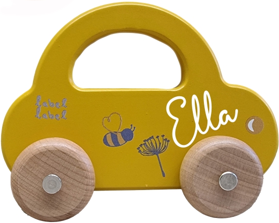 Label Label Little Car - Kleinwagen - Ocker- personalisierbar