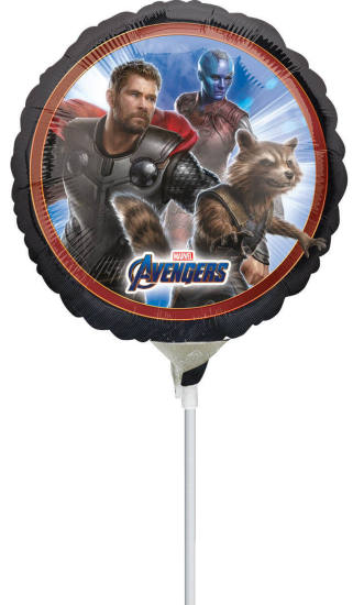 Folienballon am Stab - luftgefüllt - Marvel - Avengers