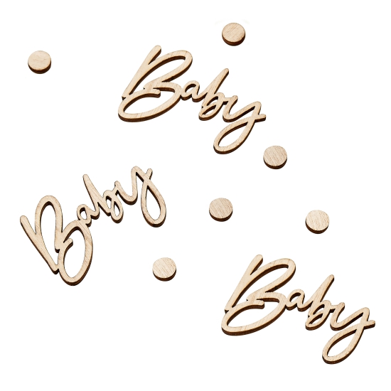 Ginger Ray - Babyparty Baby Konfetti aus Holz