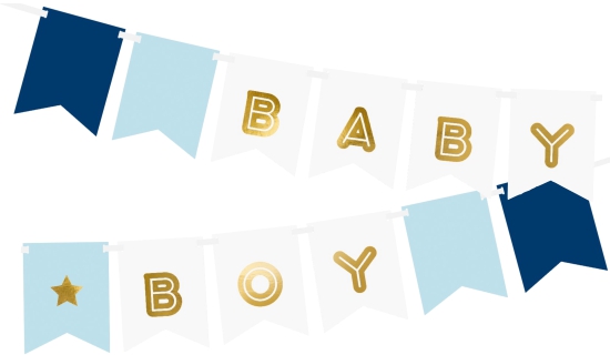 Buchstabengirlande - "BABY BOY" - 15 x 160 cm