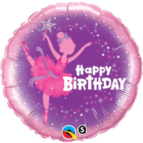 Folienballon "Happy Birthday - Ballerina" 46 cm