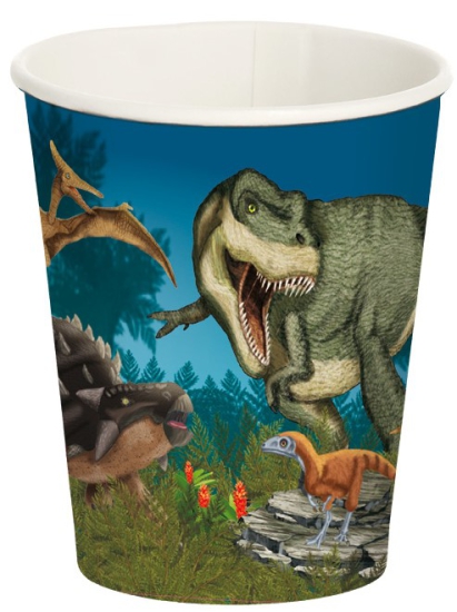 8 Pappbecher - Lutz Mauder - TapirElla - Dinosaurier - T-Rex - 200 ml