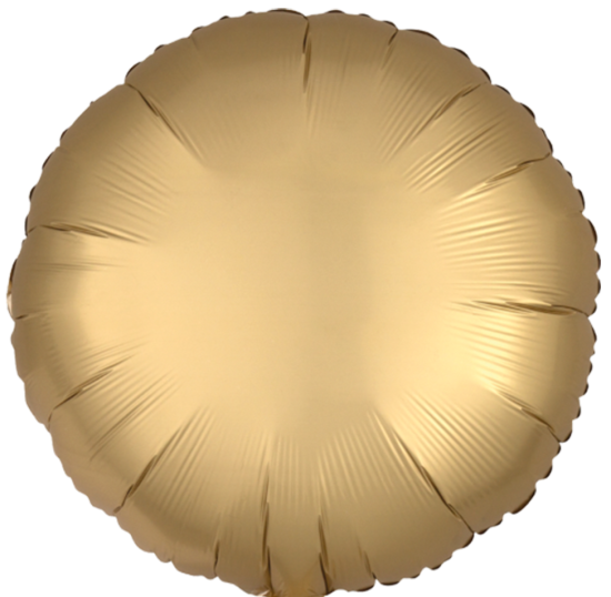 Folienballon - rund - Gold - Seide - Silk - 43 cm