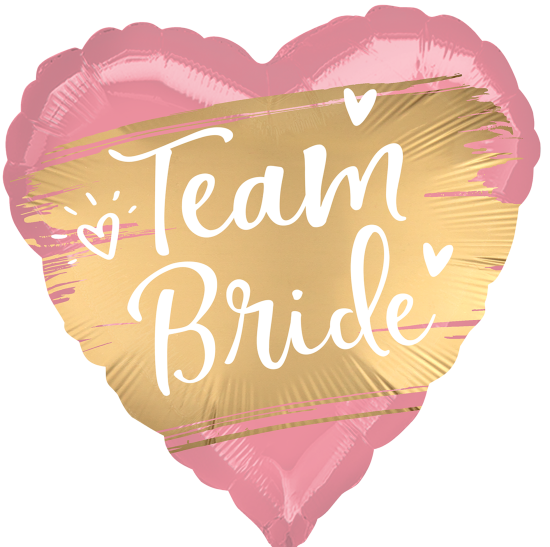 Folienballon - Team Bride - Herz - 43 cm