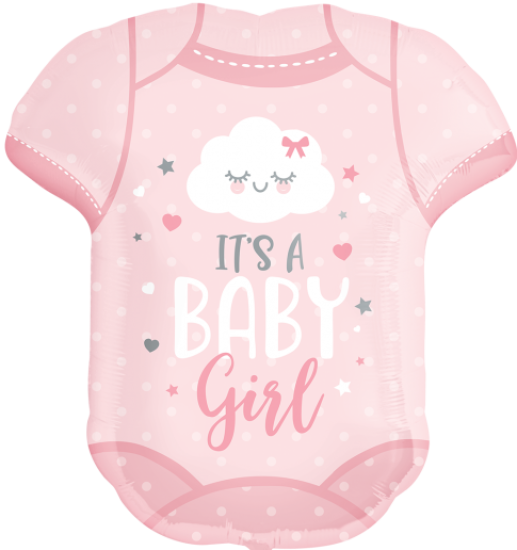 XL Folienballon - "It´s a girl" - Babybody - 60 cm