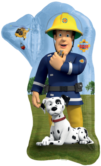 XL Folienballon Fireman-Sam - Feuerwehrmann Sam - 55 x 83 cm