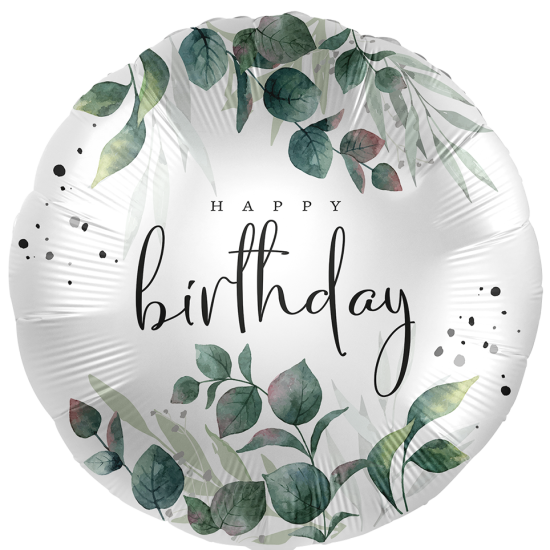 Folienballon - Happy Birthday - Green Magic Wishes - Rund - 43 cm