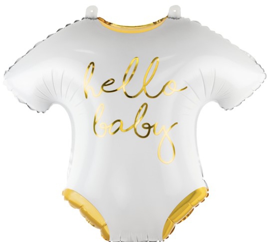 Folienballon - Babystrampler - Babybody - Hello Baby - 51 x 45 cm