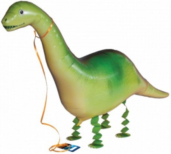 Laufender Ballon Dinosaurier "Brontosaurus" mit Ei
