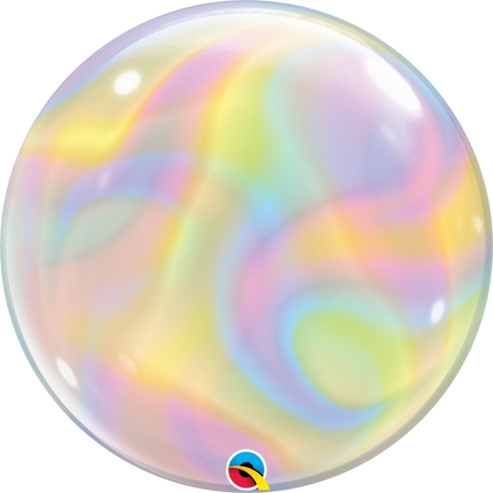 XL Ballon - Bubble - bunte Wasserfarben - 56 cm