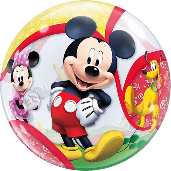 XL Ballon Bubble - Disney - Micky Maus - Mickey Mouse - transparent - 56 cm