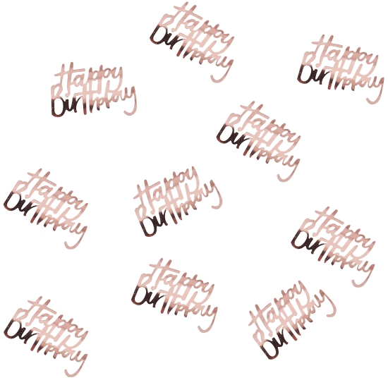 Ginger Ray - Konfetti Streudeko - Happy Birthday - rosegold -14g