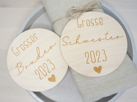 Meilenstein Karten Schilder aus Holz Große Schwester Kleine Schwester Großer Bruder Kleiner Bruder - 2023