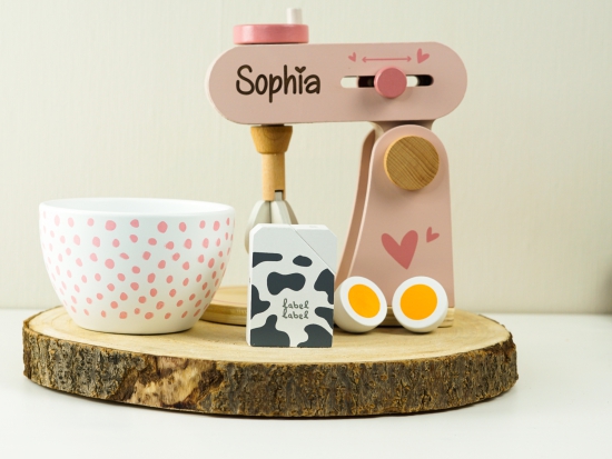 Label Label - Rührgerät - Küchenmaschine - Mixer - rosa - personalisierbar
