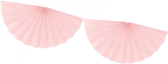 Fächergirlande - rosa - Ø30 cm - 300 cm