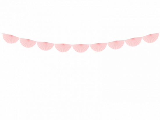 Fächergirlande - rosa - Ø30 cm - 300 cm