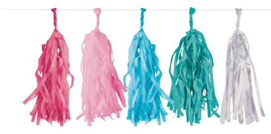 Tassel-Girlande - Flamingo Paradise - 300 cm