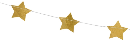 Motivgirlande - Sterne - gold - 360 cm