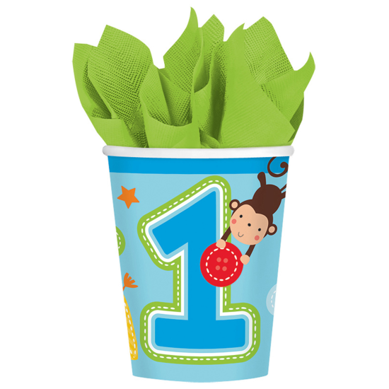 8 Becher - 1. Geburtstag - 1st Birthday - Wilder Junge - 266 ml