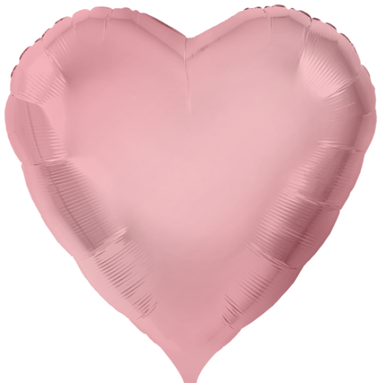 Folienballon - Herz - rosa - glänzend - 43 cm