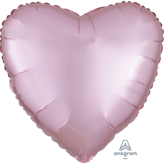 Folienballon - Herz - rosa - pastell - 43 cm