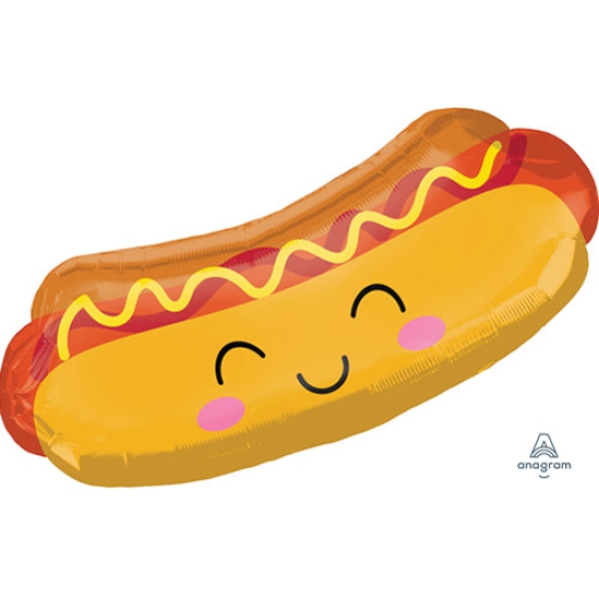 XL Folienballon - fröhlicher Hot Dog - 83 cm