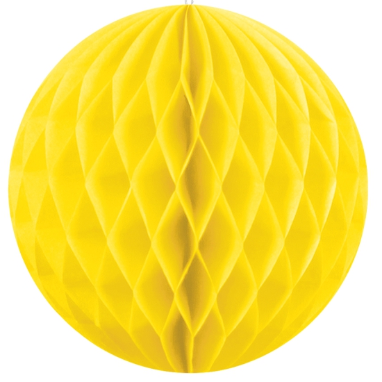1 Deko - Wabenball - Gelb - 10 cm