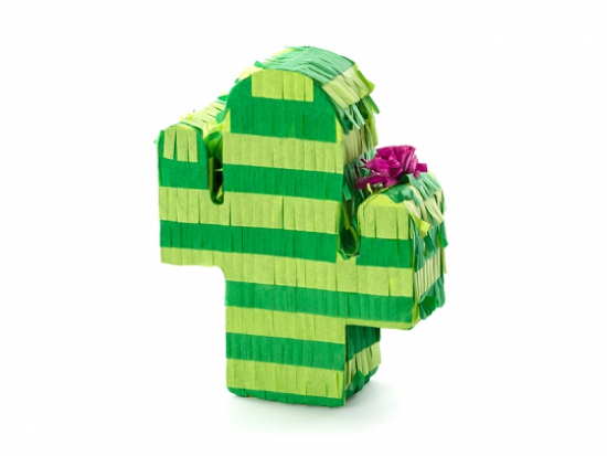 Mini Pinata - blühender Kaktus - 9,5 x 11,5 x 3,5 cm
