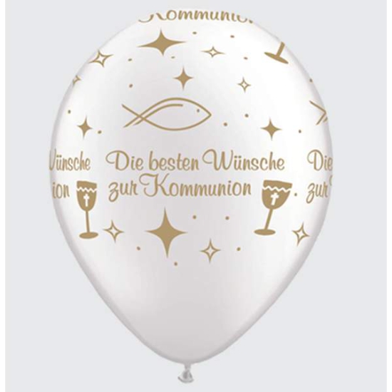 Latexballon - "Die besten Wünsche zur Kommunion" - 28 cm