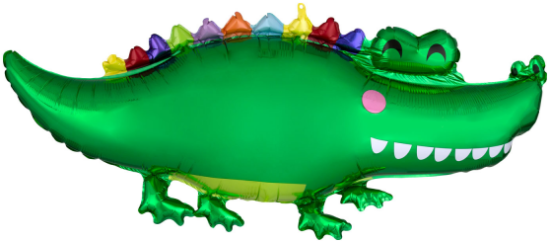 XL Folienballon - "fröhliches Krokodil" -  106 cm