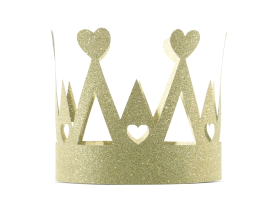 Glitzerkrone - Prinzessin - gold - Sweet Love - Papier