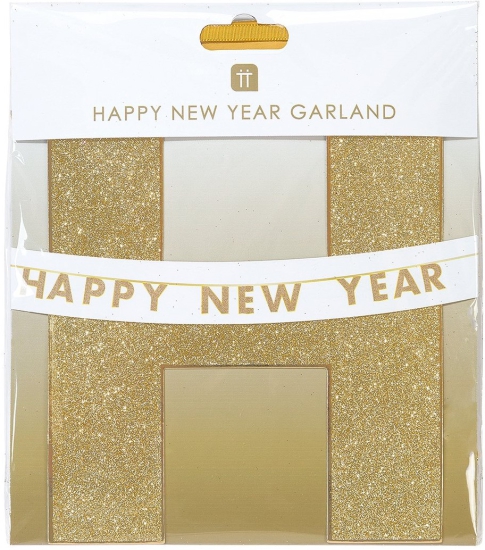 Talking Tables - Happy New Year - Buchstabengirlande - Gold Glitter - 300 cm