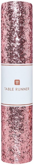 Talking Tables - luxuriöses Rosegold - Glitzer Tischläufer - 180 cm