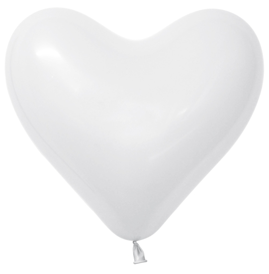 Latexballon - Herz - weiß - 40 cm