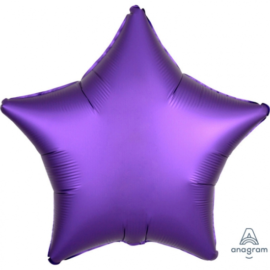 Folienballon - Stern - lila - satin - 43 cm
