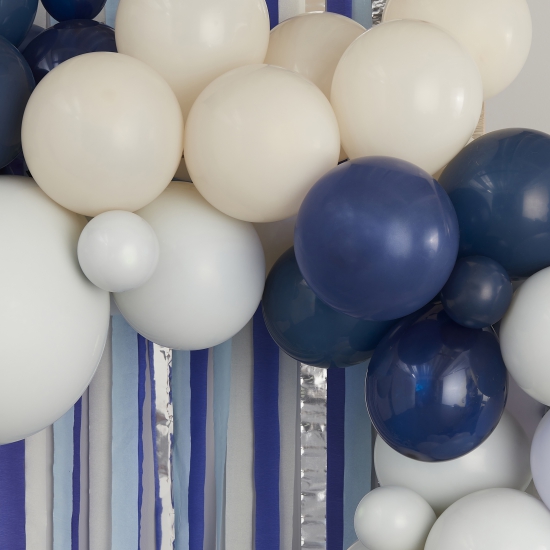 Ginger Ray - DIY Ballongirlanden-Set in Blautönen inklusive Vorhang - Foto-Hintergrund