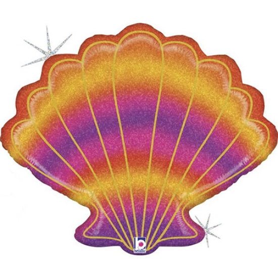 XL Folienballon - Meerjungfrau - Muschel - Glitter - 76 cm