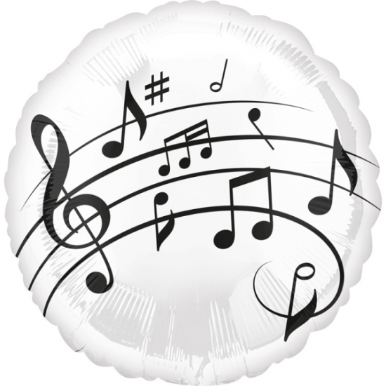 Folienballon - "Musiknoten" - 43 cm
