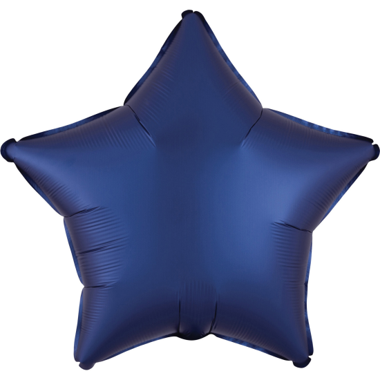 Folienballon - Stern - Navyblau - satin - 43 cm