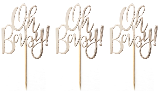 Ginger Ray - 12 Oh Baby! Baby Party Cupcake Topper Tortenstecker