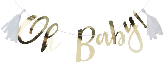 Ginger Ray - Gold Oh Baby! Baby Shower Buchstabengirlande