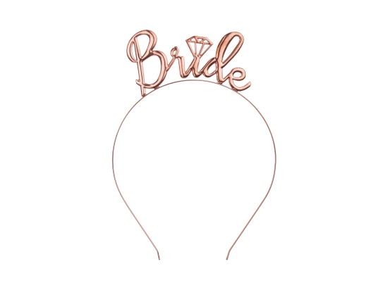 1 Haarreif - "Bride" - roségold - Metall