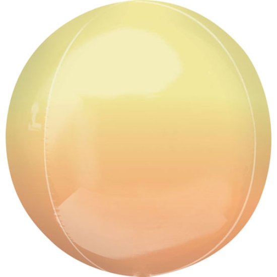 XL Ballon - Orb - Pastell - gelb - orange - 38 x 40 cm