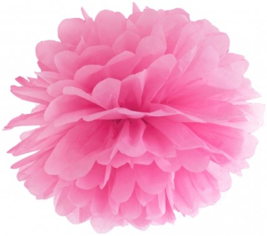 1 Fluffy - Dekoball - PomPon - pink - 25 cm